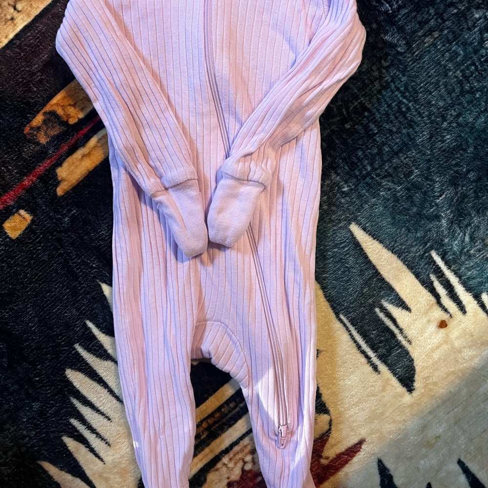 Cozy Pink Ribbed Kids One Piece